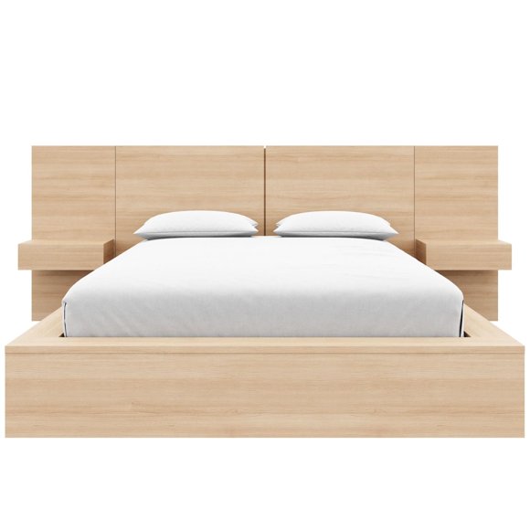 James 4-Piece Bedroom Set With Bed, Headboard and 2 Floating Nightstands