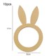 thumbnail image 1 of Novedad Diy Conejo Hecho A Mano Madera Pascua Servilletero Anillo Decoración Para Fiesta De Pascua Cena Mesa Decoración De Madera 10 Uds Moyic HA022555-00, 1 of 7