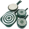 thumbnail image 2 of GBS Gazebo Ceramic Nonstick Aluminum 11 Piece Cookware Set in Green, 2 of 3
