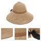 thumbnail image 3 of Sombrero de paja de verano sombrero plegable grande con sombrero de paja Bowknot Visores Sombrero de protección solar, 3 of 5
