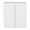 thumbnail image 3 of Furinno Shaker Wall Kitchen Cabinet 2-Doors 2-Shelves, Ready to Assemble, 12 D x 27 W x 30 H, White, 3 of 7