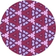 thumbnail image 1 of Ahgly Company Machine Washable Indoor Round Transitional Orchid Purple Area Rugs, 6' Round, 1 of 7