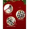 thumbnail image 6 of Hello Fall Cat Christmas Tree Skirt 48 Inches Large Christmas Skirt Tree, Thanksgiving Maple Leaf Black Plaid Tree Skirt Christmas Decorations for Fireplace Party Holidays Indoor Outdoor, 6 of 7