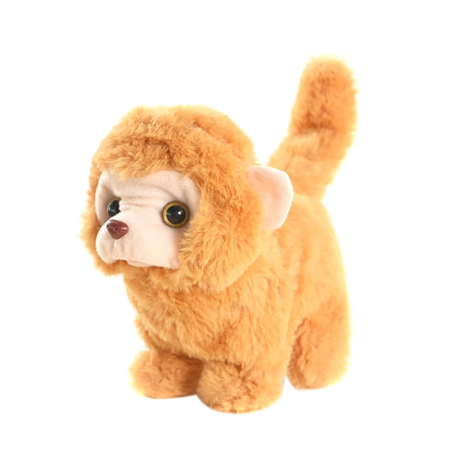 Mono de peluche, juguete para bebé, mono que camina, muñeco de peluche, Animal encantador, educativo con sonido, mono suave, juguete para niños,