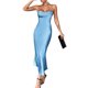 thumbnail image 4 of SAYOO Vestido de mujer casual, vestido de cintura sin mangas de color sólido SAYOO moda, 4 of 7