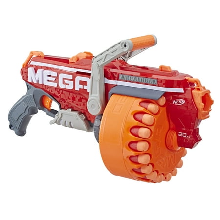 Megalodon Nerf N-Strike Mega Toy Blaster with 20 Official Nerf Mega Whistler (Best Nerf Guns To Use In A Nerf War)