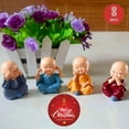 thumbnail image 6 of SINT Cute Monk Statue Miniature Buddha Figurine Wise Figure Collectibles Crafts Arts Ornaments, 6 of 11