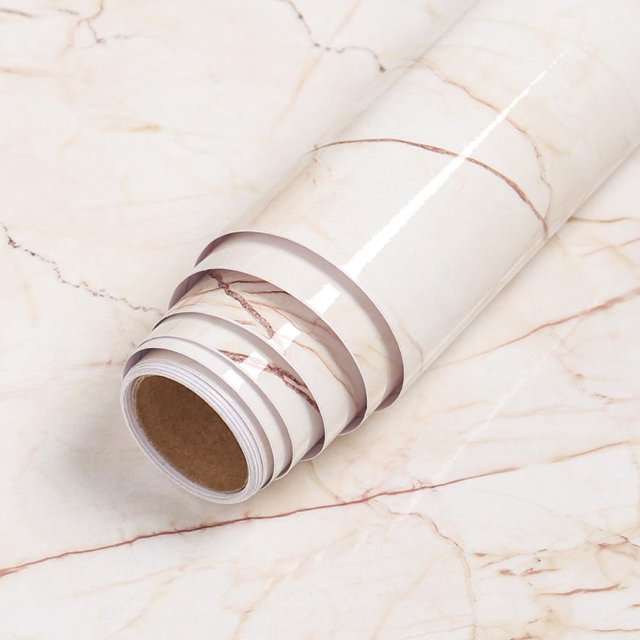 Width Marble Wallpaper Contact Paper Waterproof Oil-proof Wall Stickers PVC Self Adhesive Kitchen Ambry Countertop Home Decor