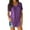 Purple, variant on Oversized Tshirts for Women V Neck Short Sleeves Solid Color Outdoor Loose Causal Womens Tops Grey XXL