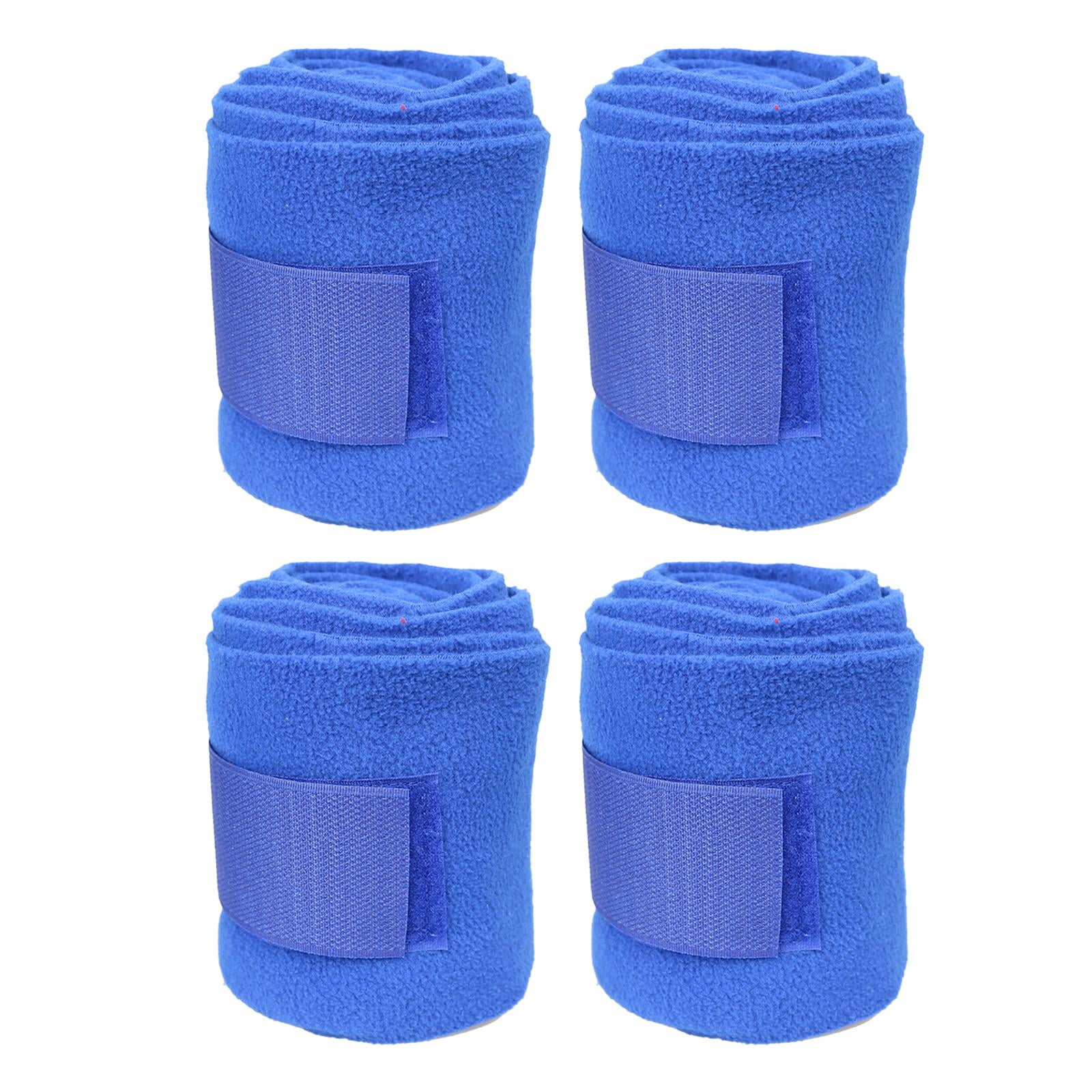 Wswqop 4Pcs Horse Leg Wraps Equestrian Accessories Riding Racing Soft Fleece Leg Guards