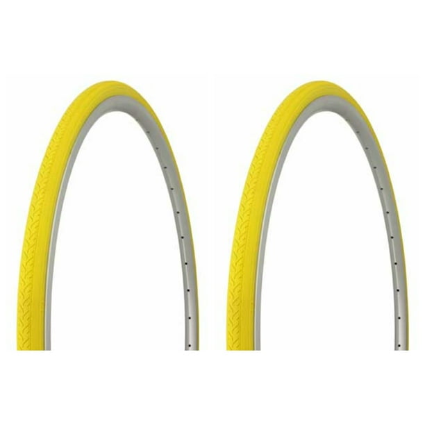 Tire set. 2 Tires. Two Tires Duro 700 x 25c Yellow/Yellow Side Wall HF