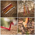 thumbnail image 3 of FRCOLOR tent peg 9Pcs Outdoor Stakes for Environment Beautification and Fence Protection Triangular Red Golden Silver 18X0.5X0.5cm,7.09"X0.2"X0.2", 3 of 5