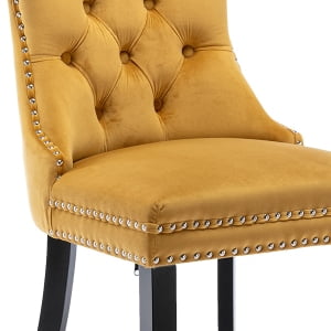 081 Gold Velvet, Wood Legs
