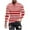Watermelon Red-2, variant on UVEASISHA Long Sleeve Athletic Shirts for Men Vintage Striped Crewneck Graphic Tees Lightweight Casual Slim Fit Muscle T-Shirt Gym Workout Tops Blue S