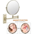 thumbnail image 5 of Wall Mounted Makeup Mirror 6 Inches for Bathroom with 3x/5x Magnification,Two-Sided Extendable,360 Degree Swivel, 5 of 7