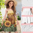 thumbnail image 6 of Uourmeti Girls Capybara Dresses Causal Spaghetti Straps Swing Dresses for Little Girls Soft A Line Midi Tiered Sundress Kids Cartoon Capybara Outfit for Summer, 6 of 6