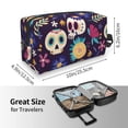 thumbnail image 4 of XMXT Large Capacity Makeup Pouch Bag, Mexican Fun Skulls Make Up Storage Bag Cosmetic Travel Toiletry Bags for Women Men, One Size, 4 of 9