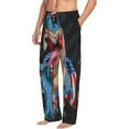thumbnail image 2 of Daiia Blue Dinosaur Men's Sleep Pant with Pockets and Drawstring,Pajama Pants-Small, 2 of 9