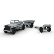 British Airborne Willys Jeep Kit 1/72 Model Kit (includes Jeep, Trailer and Howitzer)