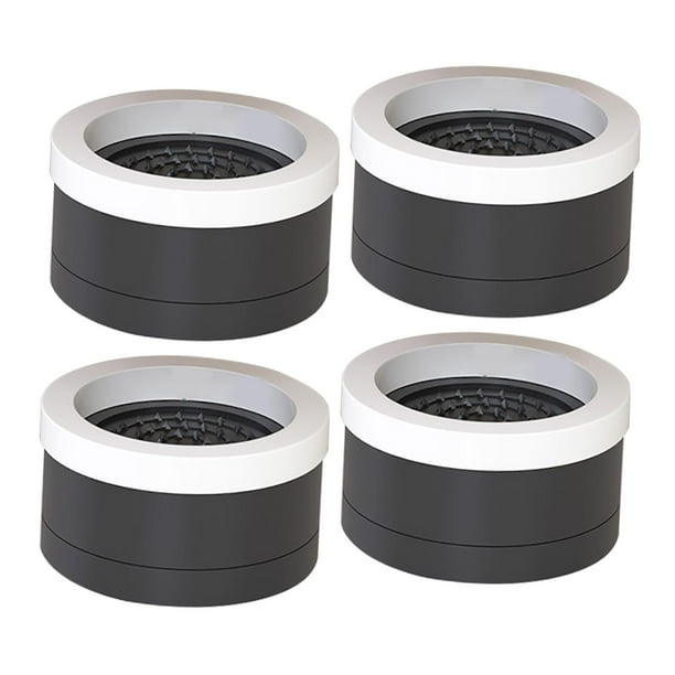 4 piezas de elevadores de muebles de cama redondos, almohadilla inferior para proteger pisos, cama ajustable de 1,77 pulgadas Negro