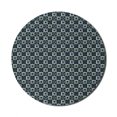 thumbnail image 1 of Abstract Mouse Pad for Computers, Modern Design of Bizarre Squares, Round Non-Slip Thick Rubber Modern Gaming Mousepad, 8" Round, Charcoal Grey Multicolor, by Ambesonne, 1 of 2