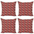 thumbnail image 1 of Ambesonne Moroccan Throw Pillow Cover 4 Pack, Oriental Wavy Natural, 18", Multicolor, 1 of 2