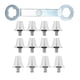 thumbnail image 5 of 12 x Clavos para zapatos de fútbol Tacos de fútbol M5 Tacos de rugby Clavos universales para atletismo Plata con llave, 5 of 8