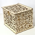 thumbnail image 3 of Wedding Card Box with Lock Rustic Wood Gift Box Card Holder for Wedding Anniversary Reception Baby Shower Party, 3 of 7