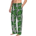 thumbnail image 3 of Mens Pajama Pants - Soft Sleep & Lounge Pants for Men, Palm Greenery Cuteness Casual PJ Bottoms Pants with Pockets, 3 of 5