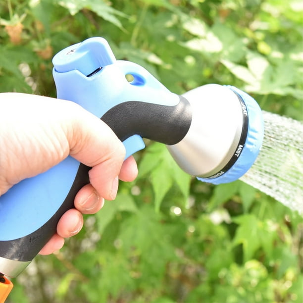 Boquilla de Manguera de Jardín Fiudx 9 Patrones de Riego de servicio Metálico