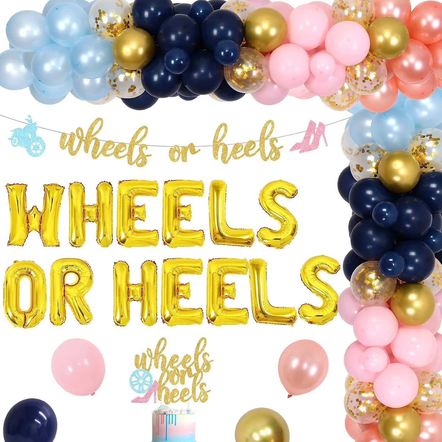 Wheels and Heels Baby Shower Backdrop – Lofaris