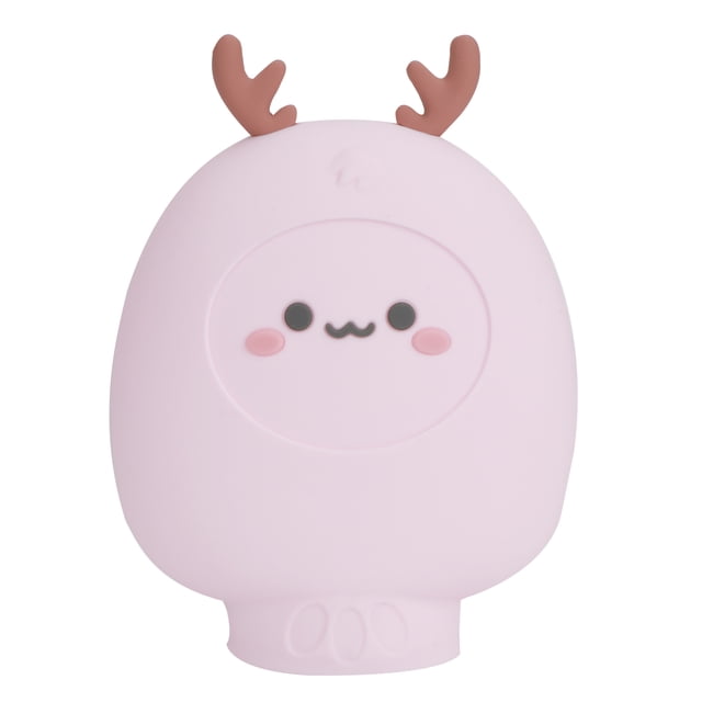 Mini bolsa de agua caliente de silicona, calentador de manos, botella de inyección de agua, calefacción por microondas de dibujos animados, color rosa