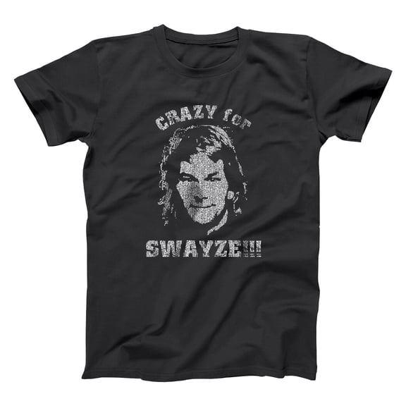 Crazy For Swayze Funny 80S Retro Humor Cute Black Basic Men's T-Shirt