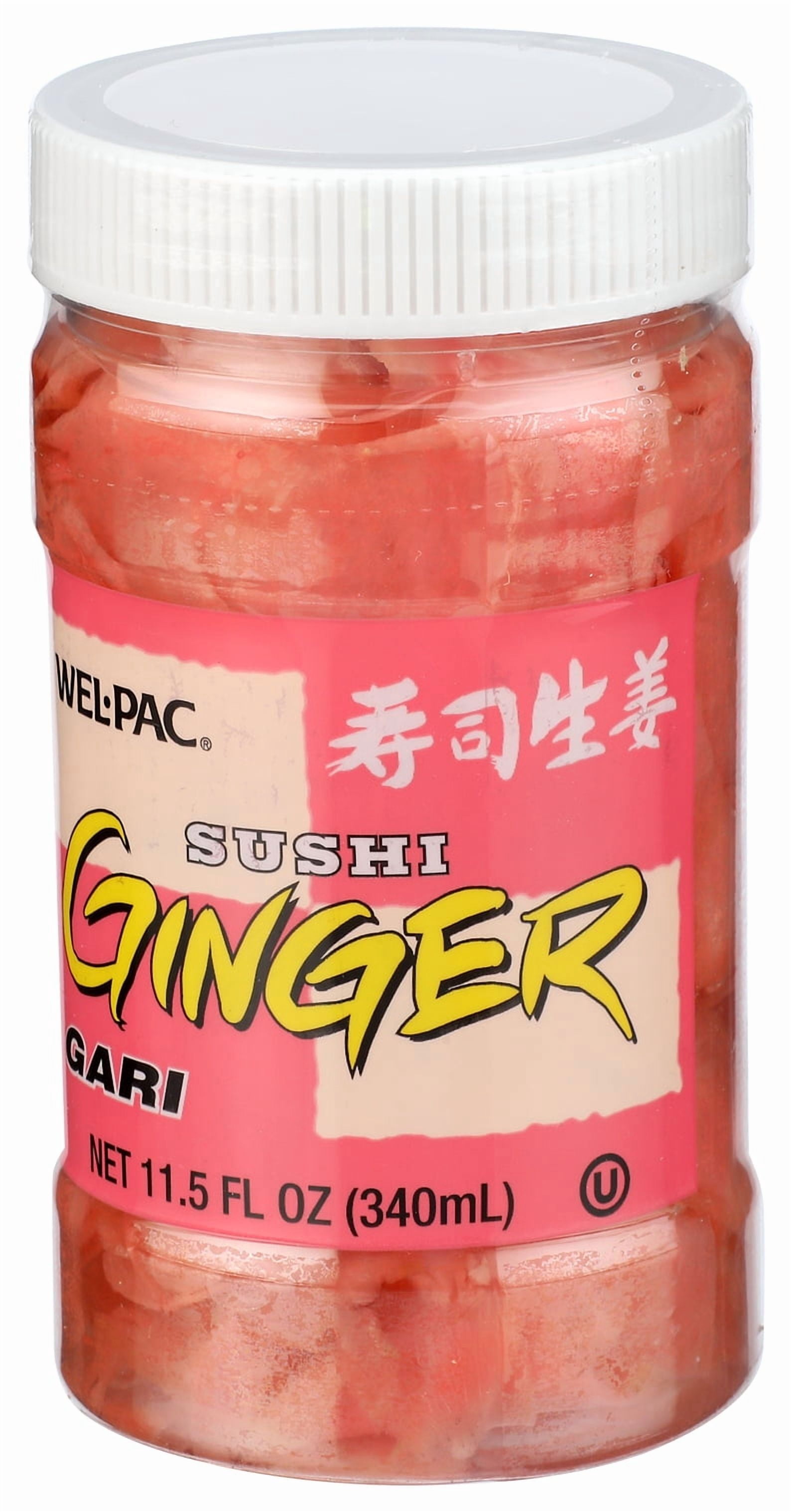 (3 pack) Wel-Pac Brand Sushi Ginger, 11.5 fl oz Plastic Jar