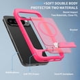 thumbnail image 3 of Magnetic For Google Pixel 9 / 9 Pro Phone Case,With Retractable Kickstand,Military-Grade Drop Protection,Compatible with Mag-Safe,Shockproof Skin Feel Translucent Ultra Slim Phone Case,Rose, 3 of 7