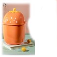 thumbnail image 1 of Desktop Mini Trash Can With Lid, Portable Cute Trash Can, Small Trash Can (orange-25*16.3*16.3cm), 1 of 4