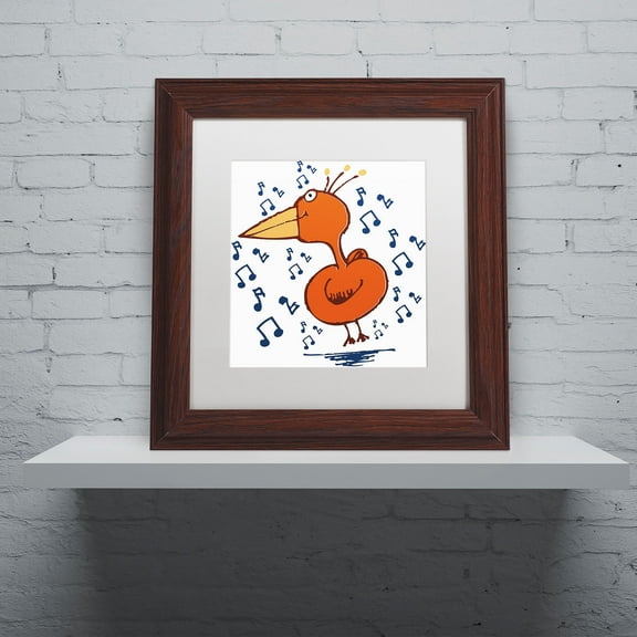 Carla Martell 'Music Bird' Matted Framed Art