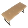 thumbnail image 5 of Roman Industrial Bench in Antique Metal and Camel Faux Leather Cushion by LumiSource, 5 of 6