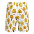 thumbnail image 6 of Kdxio Qutumn Tree Pattern Mens Casual Shorts - Drawstring Summer Beach Sports Shorts for Men, 6 of 9
