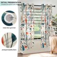 thumbnail image 3 of Yayeee Window Curtains Set of 2 for Living Room Light Filtering 63"x42", Beige Whimsical Leaves, 3 of 7