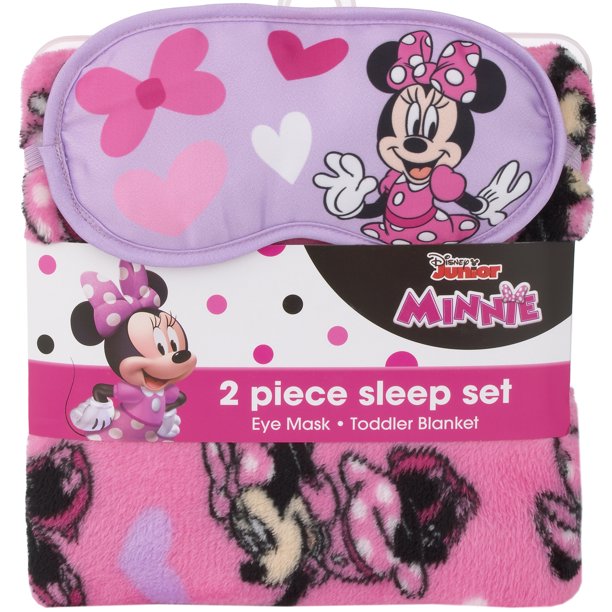 Disney Toddler Minnie Mouse Blanket and Sleep Mask Set