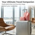 thumbnail image 7 of 9-Piece Travel Packing Cubes Organizer Set with Shoe Bag and Toiletry Bag, Pink, 7 of 7