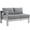 Gray, variant on Afuera Living Modern Aluminum Outdoor Left Arm Loveseat in Gray/Silver