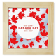 thumbnail image 1 of El día de Canadá 4 de julio est 1867 Maple Leaf Pantalla de escritorio de pared de fotograma cuadrado, 1 of 4