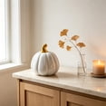 thumbnail image 4 of White Ceramic Pumpkin Decor with Glossy Gold stems, 3.82x3.35x3.31in Elegant Modern Thanksgiving Table Centerpiece, Fall Harvest Home Ornament Figurine, 4 of 7
