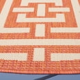 thumbnail image 3 of Safavieh Courtyard Ariana Geometric Indoor/Outdoor Area Rug, Terracotta/Cream, 6'7" x 6'7" Round, 3 of 10