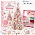 thumbnail image 2 of TTJ DIY Beaded Christmas Tree Kit, Handmade Jewelry Style Christmas Tree Craft Set With Beads And Ornaments, Creative Holiday Art Project For Adults, Home Office Decor And Gift (C), 2 of 6