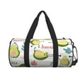 thumbnail image 2 of KLL Happy Avocado Duffle Bag For Men Women Sport Gym Fitness Tote Travel Training Workout Basketball Football Weekender, 2 of 8