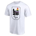 thumbnail image 2 of Men's White LA28 Summer Paralympics Pride T-Shirt, 2 of 3