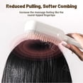 thumbnail image 4 of Cepillo desenredante para el cabello con cojín retráctil y cerdas autolimpiables, peine masajeador antiestático para el cuero cabelludo, 2 unidades, color azul., 4 of 5